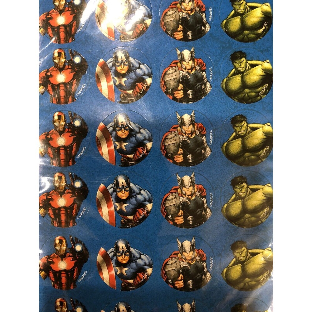 Marvel Stickers AVENGERS 4 Sheets 96 Pieces NIP‎